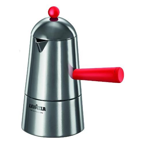 Ilsa Caffettiera Alluminio 6 Tazze CARMENCITA POP Cromo satinato e Rosso 0099R060ACC