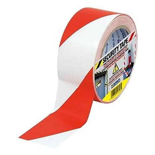 Vibac Nastro segnaletico Security Tape adesivo 5cm x 33m Bianco e Rosso 5361