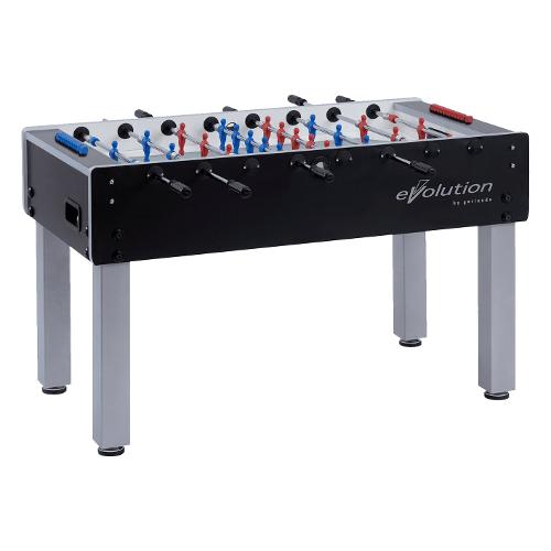 Garlando Calciobalilla (143x125x91cm) aste rientranti EVOLUTION Nero e Silver G500NERCVL