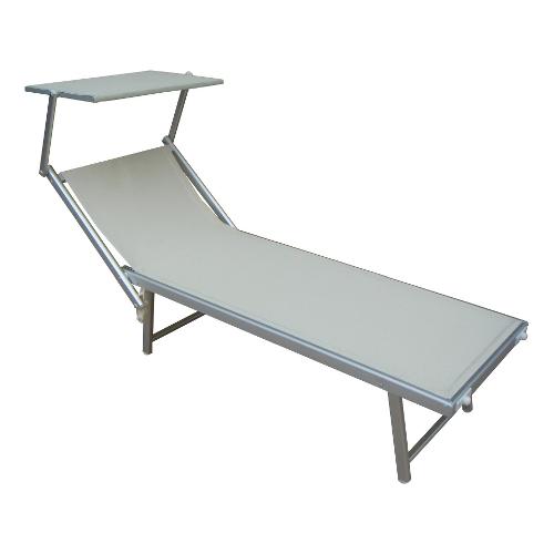 Amicasa Lettino prendisole alluminio BAGNINO Bianco