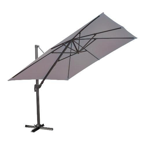 Amicasa Ombrellone alluminio ROMA Grigio (3x3mt)