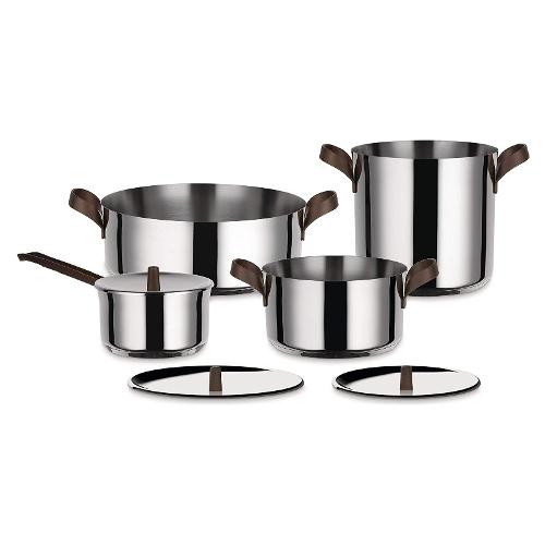 Bistecchiera Alessi Pots&amp;Pans - Antiaderente, Alluminio, Fondo Induzione, Nero, Taglia Unica