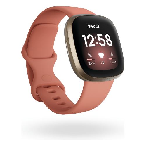 Fitbit Smartwatch VERSA 3 Rosa corallo e Oro 40 mm FB511GLPK
