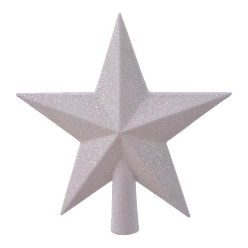 Amicasa Puntale albero Natale Stella White iris 9029546