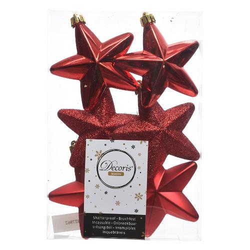 Amicasa Stelle (6pz) Plastica Red 9027862