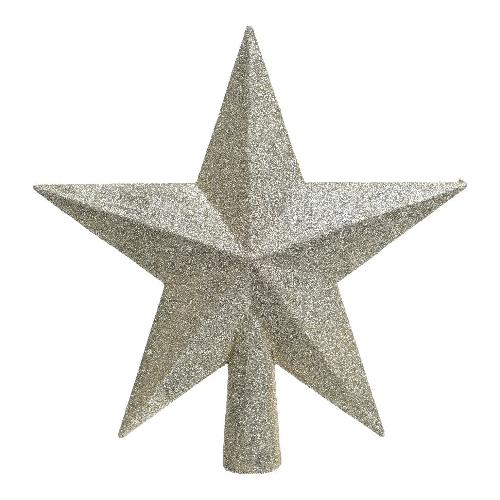 Amicasa Puntale albero di natale Stella Glitter Pearl 9029547