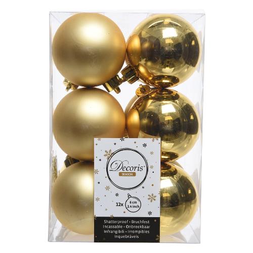 CONFEZIONE 6 PIGNE DECORATIVE ALBERO DI NATALE ORO GOLD AMICASA