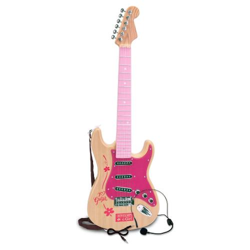 Bontempi Chitarra giocattolo elettronica con microfono a casco (70cm) I GIRL 241371