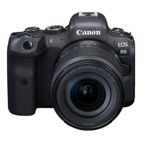 Canon Fotocamera mirrorless 20Mpx EOS R6 Kit Rf 24 105mm F4 7.1 Is Stm Black 4082C023