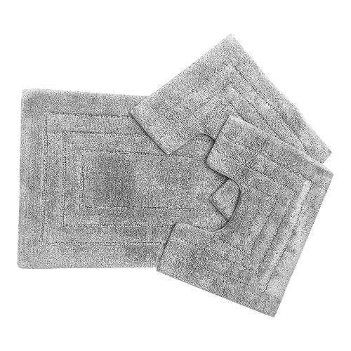 Quarzo Bianco Set tappeti bagno BEST Grigio 10929