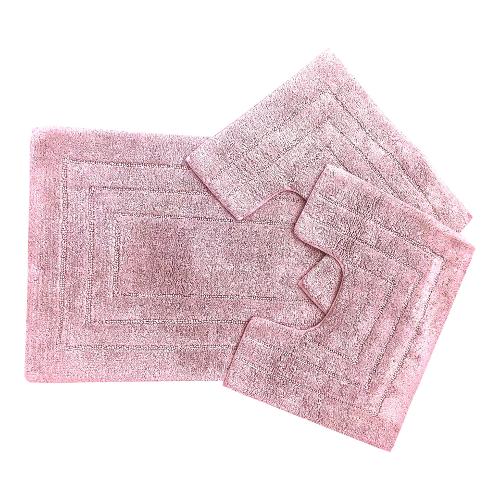 Quarzo Bianco Set tappeti bagno BEST Rosa 10943