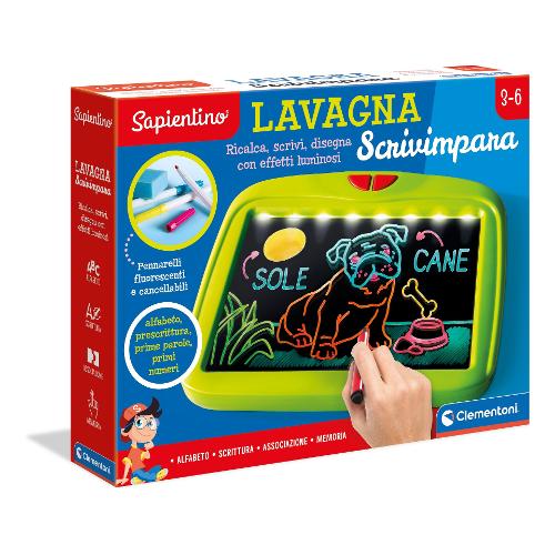 Clementoni Gioco prescolare Lavagna Scriviimpara 3-6a SAPIENTINO 16256