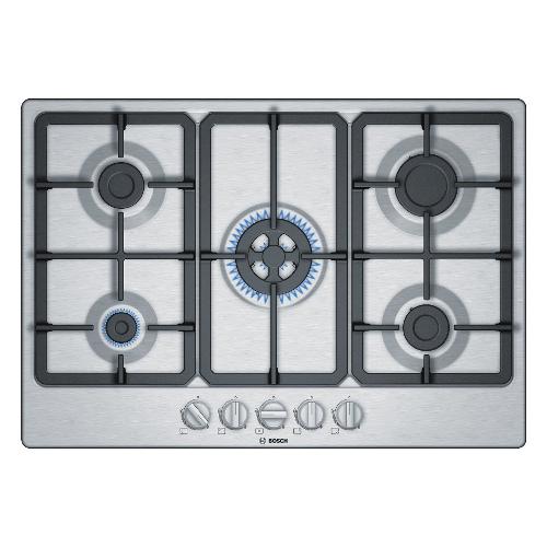 Bosch Piano cottura gas 5 zone SERIE 4 Pgq7B5B90 Inox (75cm)