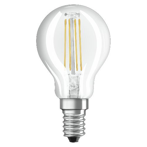 Lampada sfera led filamento STAR Trasparente E14 5,5W Warm white 2700 K