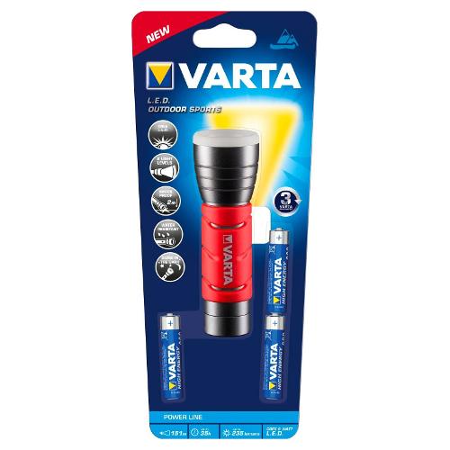 Varta Torcia elettrica multiuso 2 livelli luce Outdoor Sports F10 giallo e nero LED 5W 235 lm 017627101421