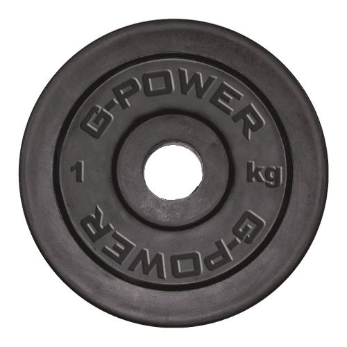 Toorx Disco ghisa (1Kg) Gommato foro 25 mm Nero DGG 1