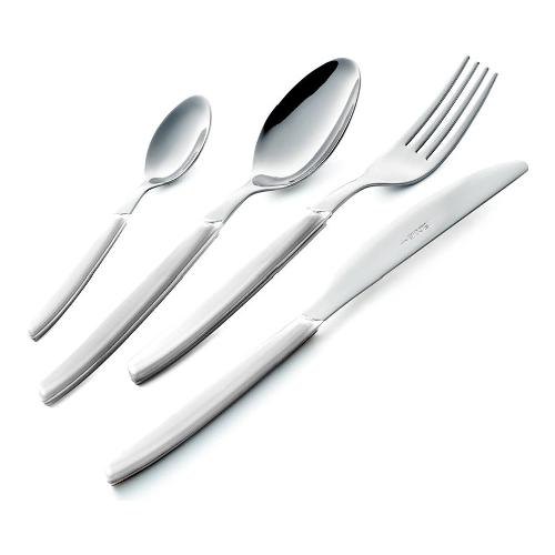 Eme Set posate tavola 24 pz Inox CROMO Bianco P13BCM 19
