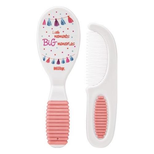 Nuby Pettine bimbi con spazzola LITTLE MOMENTS Pink ID711PINK LM