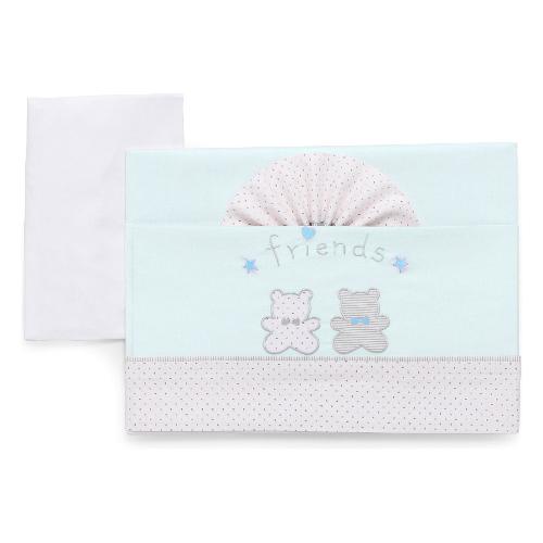 Italbaby Set lenzuola culla 3 pz FRIENDS Azzurro 15 3010 302