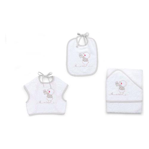 Italbaby Set bavaglini 3 pz BEAR Grey 15 5020 108