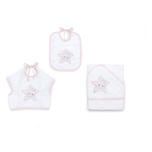 Italbaby Set bavaglini 3 pz STAR Rosa 15 5020 201