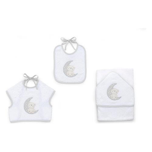 Italbaby Set bavaglini 3 pz MOON Grey 15 5020 408