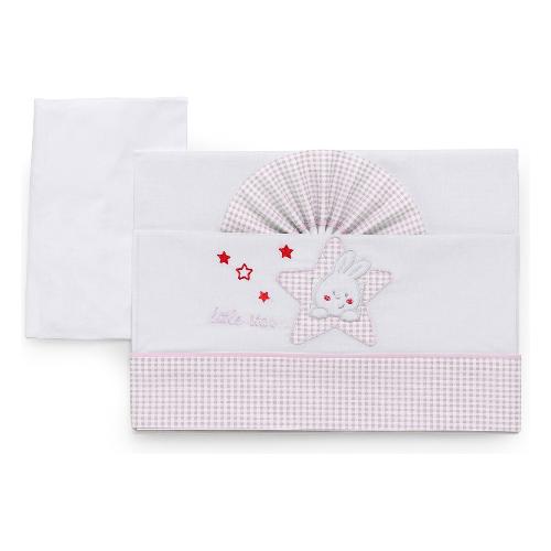 Italbaby Set lenzuola lettino completo 3 pz STAR Rosa 15 2010 201