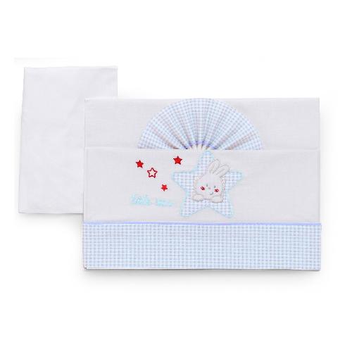 Italbaby Set lenzuola lettino completo 3 pz STAR Azzurro 15 2010 202