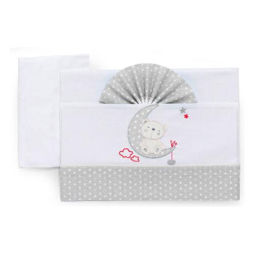 Italbaby Set lenzuola lettino completo 3 pz MOON Grey 15 2010 408