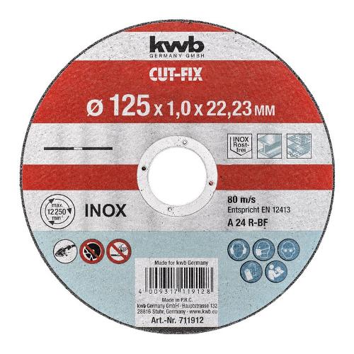 Kwb Disco taglio smerigliatrice CUT FIX per metallo D. 125 mm 711912