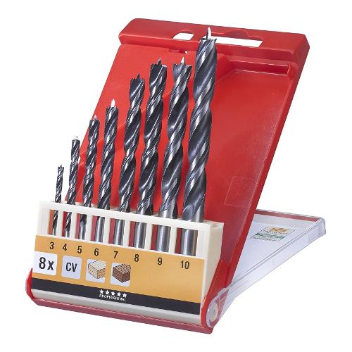 Kwb Set punte trapano fori passanti su legno e materiali teneri Astuccio 8 Pz 514100