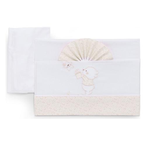 Italbaby Set lenzuola lettino completo 3 pz BEAR Avorio 15 20 106