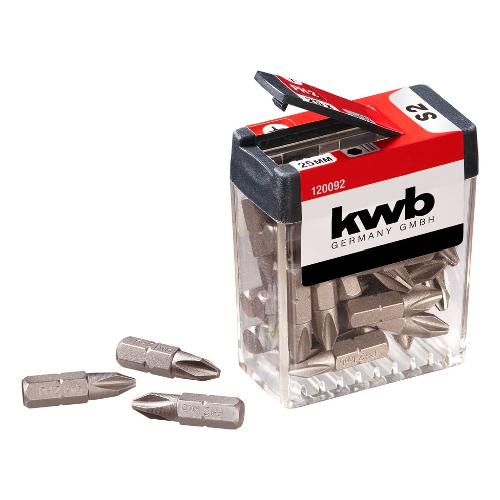 Kwb Inserti impronta croce Phillips ph 2 x 25 mm 25 pz 120092