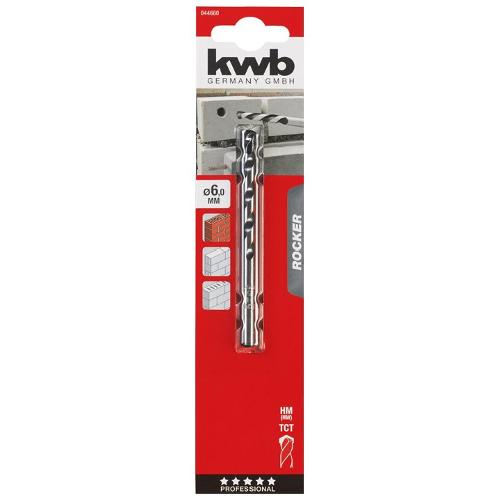 Kwb Punta trapano granito, calcestruzzo, pietra d. 6mm ROCKER 044660