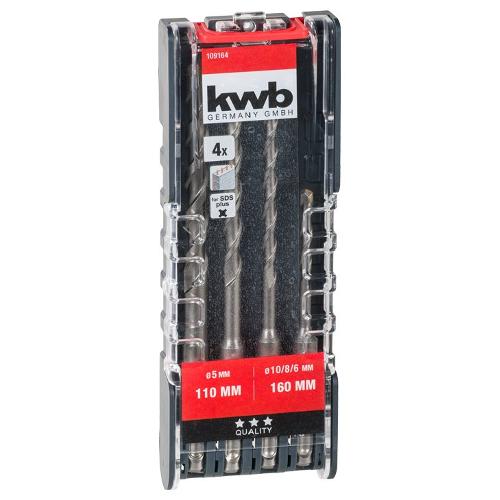 Kwb Set punte trapano muratura, calcestruzzo armato. astuccio 4 Pz 109164