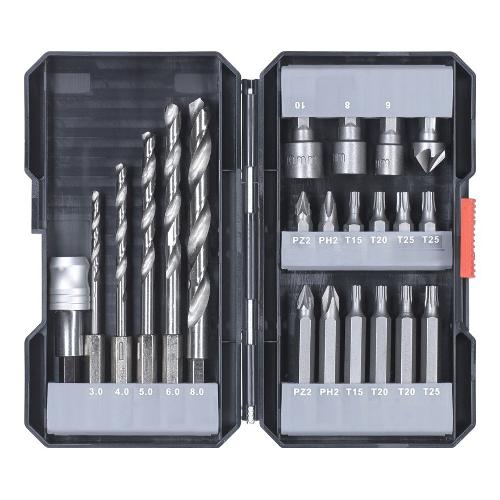 Kwb Set punte trapano avvitatura viti varie impronte astuccio 22 Pz 108805