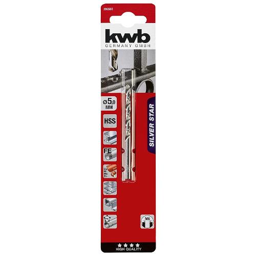 Kwb Punta trapano acciaio, metallo e plastica rigida d. 5mm SILVER STAR 206550