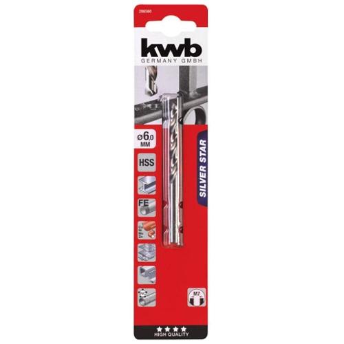 Kwb Punta trapano acciaio, metallo e plastica rigida d. 6mm SILVER STAR 206560