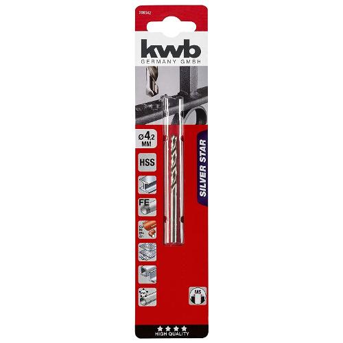 Kwb Punta trapano acciaio, metallo e plastica rigida d. 4,2mm SILVER STAR 206542