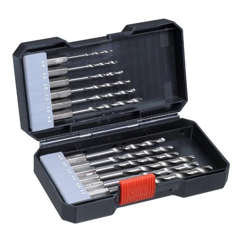 Kwb Set punte trapano acciaio, metallo e plastica rigida Astuccio 12 Pz 108810