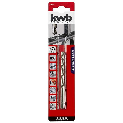 Kwb Punta trapano acciaio, metallo e plastica rigida d. 7mm SILVER STAR 206570