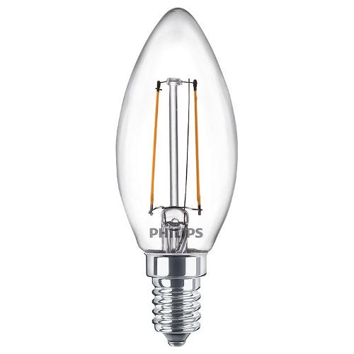 Lampada candela led filamento Trasparente E14 2,2W Warm white 2700 K  8718699777531