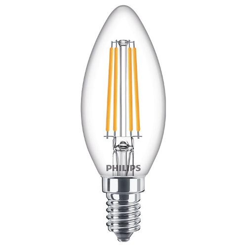 Lampada candela led filamento Trasparente E14 6,5W Warm white 2700 K  8718699762193