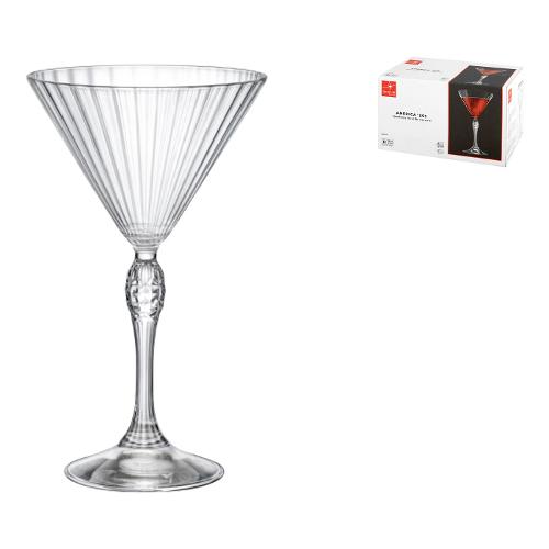 Bormioli Rocco Set calici Martini 6 pz Vetro (250ml) AMERICA 20'S Trasparente