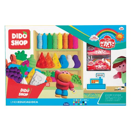 Fila Pasta modellabile Shop Educagioca 12 panetti 50gr e accessori DIDÒ 351800