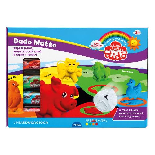 Fila Pasta modellabile Dado Matto Educagioca 15 panetti 50gr e accessori DIDÒ 33400