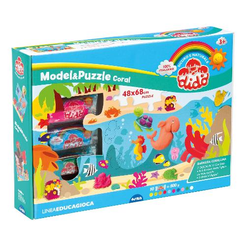 Fila Pasta modellabile Model&Puzzle Coral Educagioca 10 panetti 50gr e accessori DIDÒ 350100