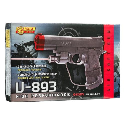 Villa Giocattoli Pistola giocattolo Polizia con puntatore laser AIR SOFT U 893