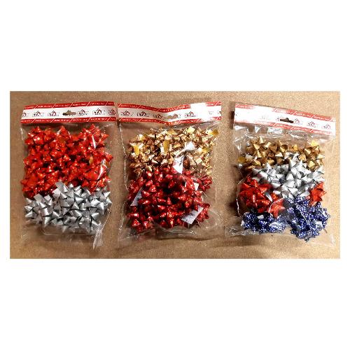 Star Set fiocchi regalo CHRISTMAS Assortito (6 cm) 24 pz 21135