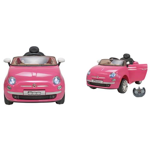 Globo Auto elettrica Fiat 500 12v R/C (110cm) SPIDKO Rosa 38474